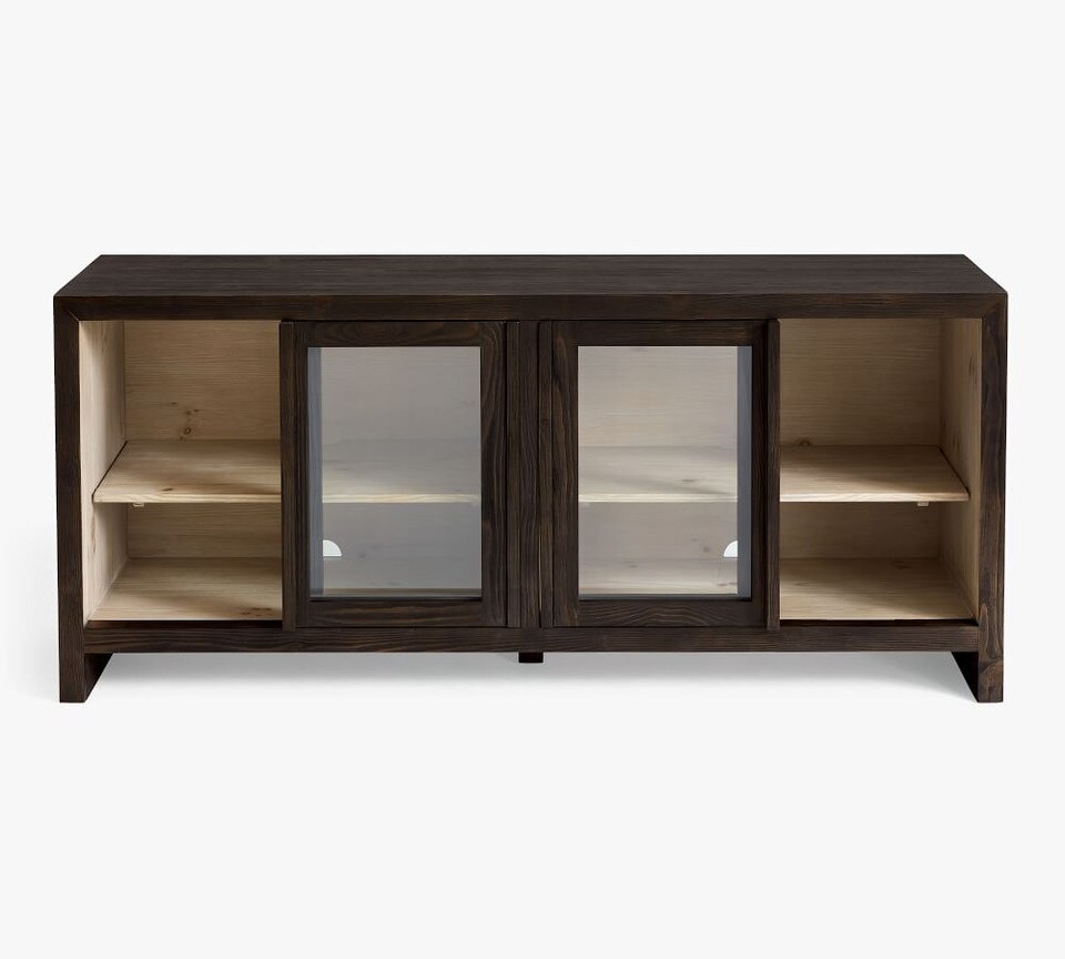 Folsom 185 cm Glass Media Console Pottery Barn Australia